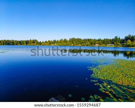 Phantom Lake is a small lake inside the city limits of Bellevue, Washington. A 2.6 mile long pedestrian trail circles the lake, 