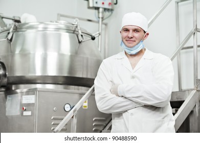 Pharmaceutical Factory Worker At Pharmacy Industry Manufacture