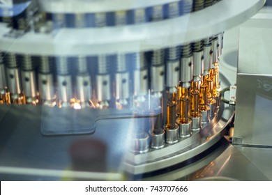 Pharmaceutical Manufacturing. Pharmaceutical Optical Ampule Inspection Machine. Inspects Medical Vials And Ampules For Particulates In Liquid And Container Defects. Vaccine Manufacturing.