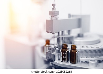 Pharmaceutical production line. Vaccine  from epidemic, cancer, disease, virus