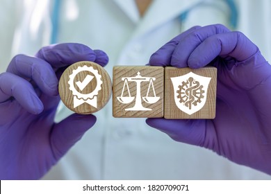 Pharmacy Compliance Medical Standards Quality Assurance Control Concept.