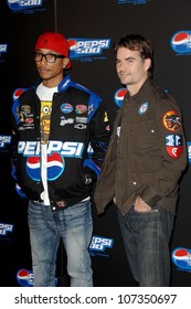 Pharrell Williams And Jeff Gordon  At Pepsi 500 Running Wide Open. Avalon, Hollywood, CA. 08-27-08