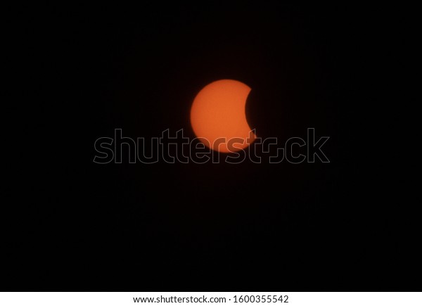 The Phase Of Annular Solar Partial Eclipse When The Moon Passes Between ...