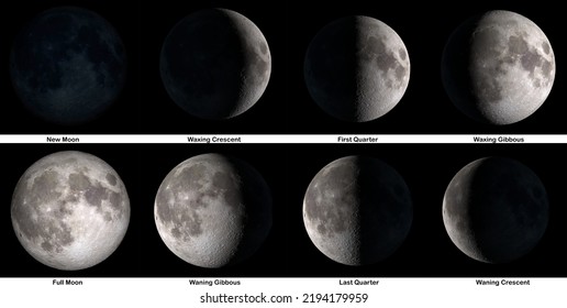 Phases Moon Elements This Image Were Stock Photo 2194179959 | Shutterstock