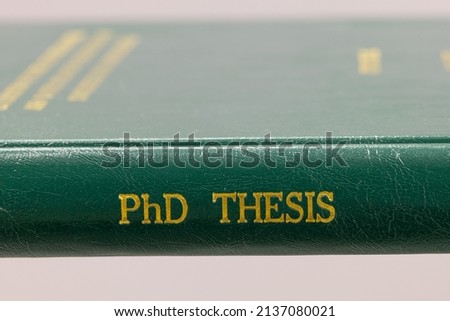 a PhD thesis of green cover
