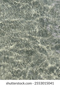 Phenomenal patterns on a crystal clear sea water of the Greek island of Crete
