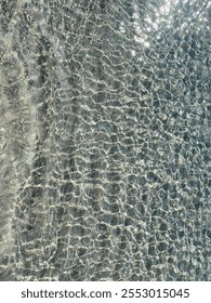 Phenomenal patterns on a crystal clear sea water of the Greek island of Crete