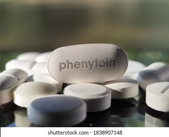 Phenytoin Pill Anti Seizure Medication Used To Prevent Tonic Clonic Seizures In Epilepsy