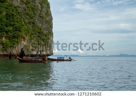 Similar – Wooden boats off island