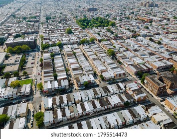 Philadelphia Aerial Perspective At Overhead View Of The Over Showing Neighborhood Family Private Houses With Phila PA USA