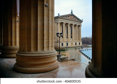 Philadelphia Art Museum As The Famous City Attractions.