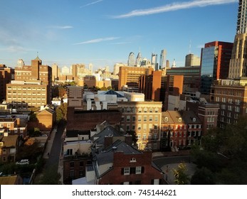 Philadelphia Center City Skyline From Washington Square West