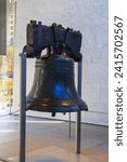 philadelphia liberty bell sign in a sunny day