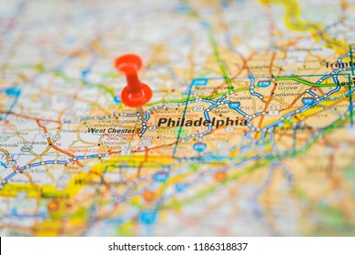 Philadelphia On Map Stock Photo (Edit Now) 1186318837