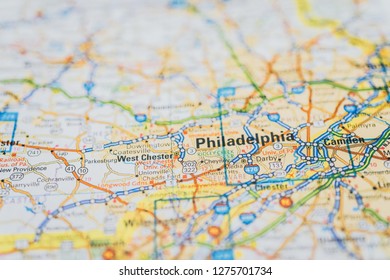 Philadelphia On Map Stock Photo 1275701734 | Shutterstock