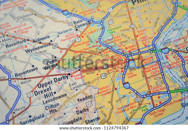 Philadelphia On Usa Map Stock Photo Edit Now 1124794367
