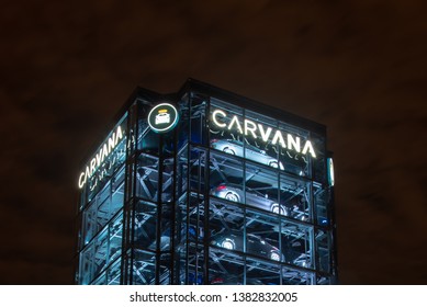 Philadelphia Pa, USA 04/27/2019, Carvana Vending Machine, Buying Cars Online.