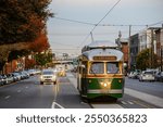 Philadelphia PA USA 11 01 2024 PCC trolley car on Girard avenue 