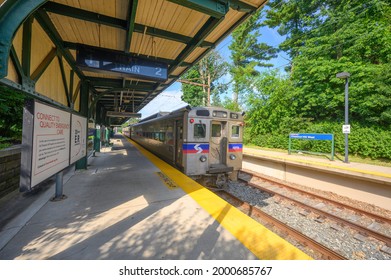 Philadelphia, PA USA  7 01 2021 Train At Chestnut Hill West