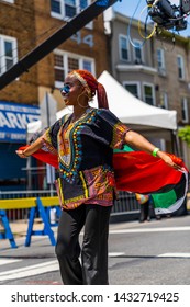 Philadelphia, PA / USA - June 22 2019: Juneteenth Parade Philadelpiha At Malcom X Park African American Independence Day