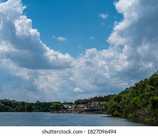 Philadelphia, PA/ USA - June 26, 2020: The Boathouse Row