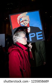 Philadelphia, PA/USA - November 8, 2018. Philadelphians Come In Support Of The Mueller Investigation, Following The President's Firing Of Attorney General Jeff Sessions.