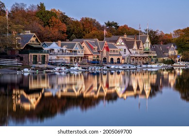 PHILADELPHIA, PENNSYLVANIA - APRIL 23, 2020: Boat House Row Philadelphia PA