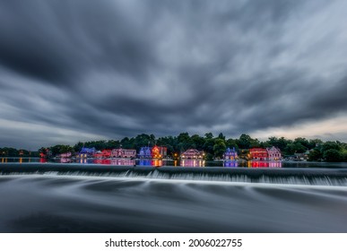 PHILADELPHIA, PENNSYLVANIA - APRIL 23, 2020: Boat House Row Philadelphia PA 