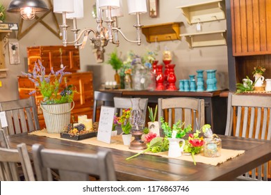 Philadelphia, Pennsylvania, September 8, 2018:Amish Market Store, Amish Food Without Pesticides, Non-GMO. Furniture Is Handmade.