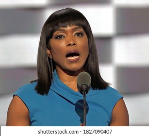 Philadelphia, Pennsylvania, USA, 27th July, 2016
Actress Angela Bassett Addresses The Delegates During Day Three Of The Democratic National Convention At The Wells Fargo Center 