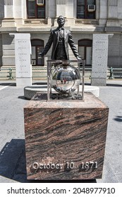 Philadelphia, Pennsylvania, USA - July 16, 2021: Statue of 19th Century Civil Rights Activist Octavius V. Catto in front of Philadelphia City Hall