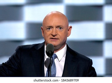 Philadelphia, Pennsylvania, USA July 27, 2016
Former NASA Astronaut Mark Kelly Addressing The Third Evening Session Of The Democratic National Convention At The Wells Fargo Center