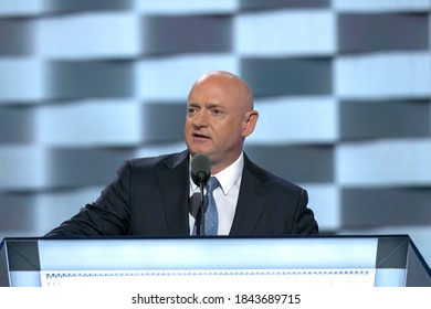 Philadelphia, Pennsylvania, USA July 27, 2016
Former NASA Astronaut Mark Kelly Addressing The Third Evening Session Of The Democratic National Convention At The Wells Fargo Center