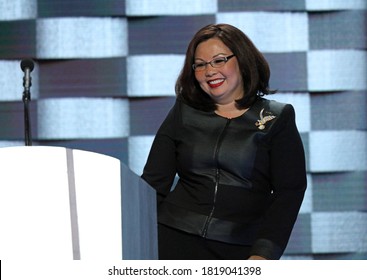 Philadelphia, Pennsylvania, USA, July 28, 2016
Senator Tammy Duckworth (D-IL) Addresses The Democratic National Nominating Convention In The Wells Fargo Arena 
