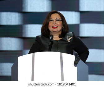 Philadelphia, Pennsylvania, USA, July 28, 2016
Senator Tammy Duckworth (D-IL) Addresses The Democratic National Nominating Convention In The Wells Fargo Arena 
