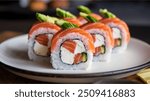 Philadelphia Roll: A fusion sushi roll that combines smoked salmon, cream cheese, and cucumber, offering a rich and creamy taste.