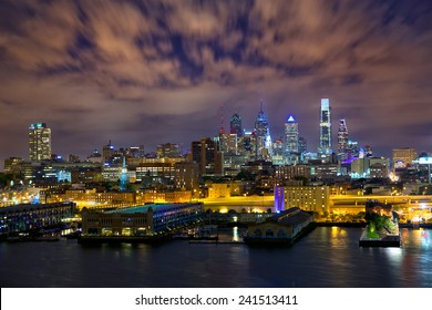 Philadelphia Skyline At Night, US