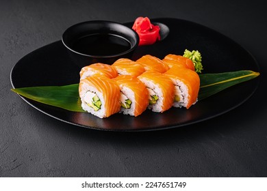 Philadelphia Sushi Rolls Set with Salmon and Cream Cheese - Shutterstock ID 2247651749