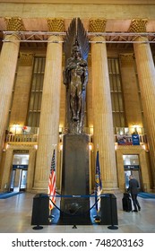 Philadelphia, USA - 2 November 2017. Interior Of The 30th Street Station Train Station