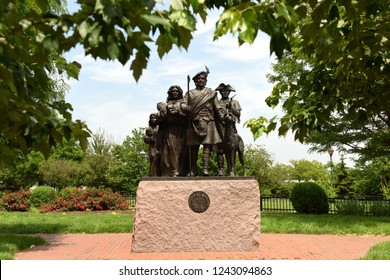 Philadelphia, USA - May 29, 2018: Monument To Scottish Immigrants In Philadelphia, PA, USA.