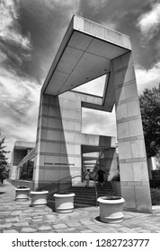 Philadelphia, USA - May 29, 2018: People Near The National Constitution Center In Philadelphia, PA. 