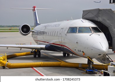 PHILADELPHIA, USA - MAY 3, 2012: US Airways Express Bombardier CRJ Canadair Regional Jet 200 N434AW At Philadelphia Airport PHL In Philadelphia, Pennsylvania, USA.