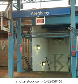 Philadelphia,Pennsylvania - June 5th, 2019:SEPTA's Allegheny Train Station.