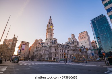 Philadelphias Landmark Historic City Hall Building Stock Photo ...