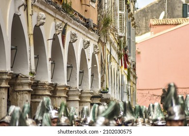 Philharmonic Bands In Corfu Roads At Easter Litany