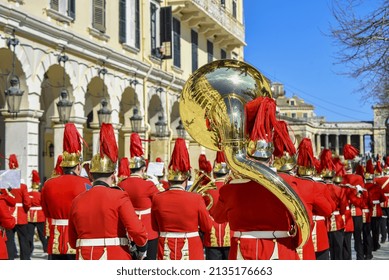 Philharmonic Bands In Corfu Roads At Easter Litany