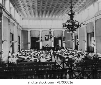 The Philippines Assembly In Session, C. 1907. The Popularly Elected Legislature Was Established By The US Congress Philippine Organic Act Of 1902 As The Lower House Of Government, Subordinated To The