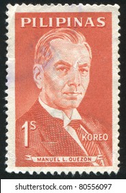 PHILIPPINES - CIRCA 1962: Stamp Printed By Philippines, Shows Portrait Manuel L. Quezon, Circa 1962