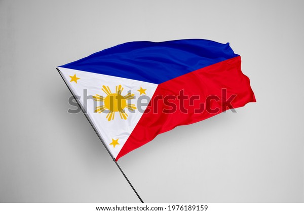 Philippines Flag Isolated On White Background Stock Photo 1976189159 ...