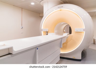 Philips MRI. Magnetic Resonance Imaging Scan Device In Hospital. Medical Equipment And Health Care. Modern Diagnostics Of Diseases. Maintenance Of Medical Equipment. Russia, Rostov-on-don, 11.01.2022